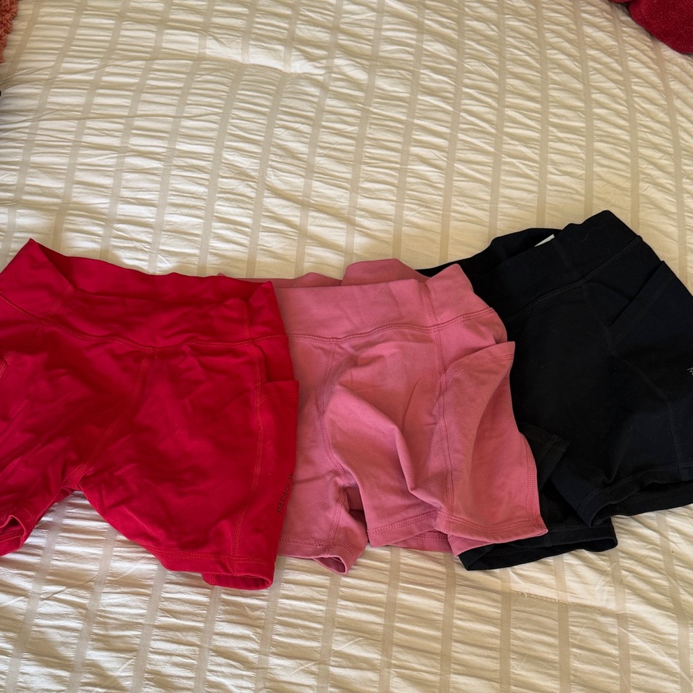 PARAGON Women's Athletic Shorts - Red, Pink, Black
